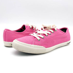 SeaVees Womens Monterey Canvas Sneaker Pink Lace Up Classic CA64 Size US 9